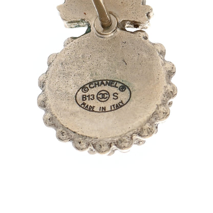 Chanel CC Bow Earrings Black Gold 4 of 4