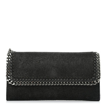 Stella McCartney Shaggy Deer Falabella Flap Wallet Black 1 of 8
