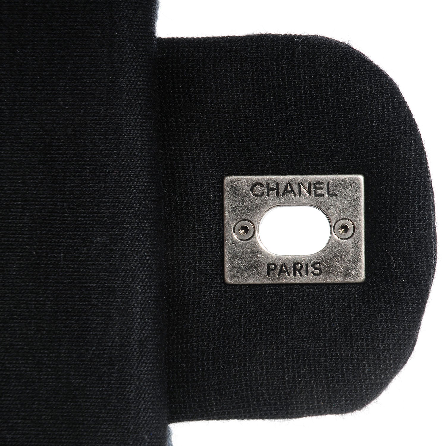 Chanel Jersey Embroidered Large Flap Black 7 of 8