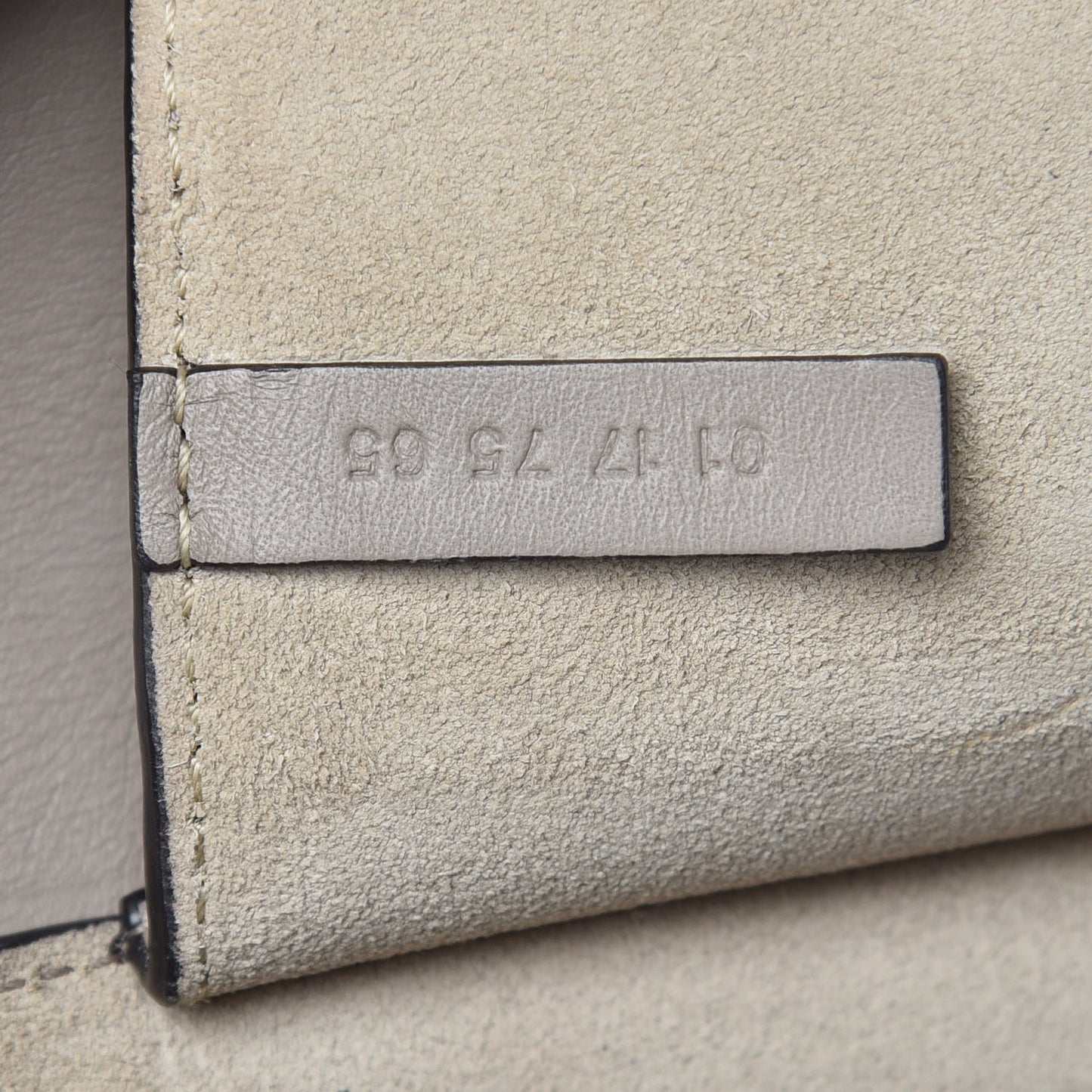 Suede Calfskin Mini Faye Shoulder Bag Motty Grey