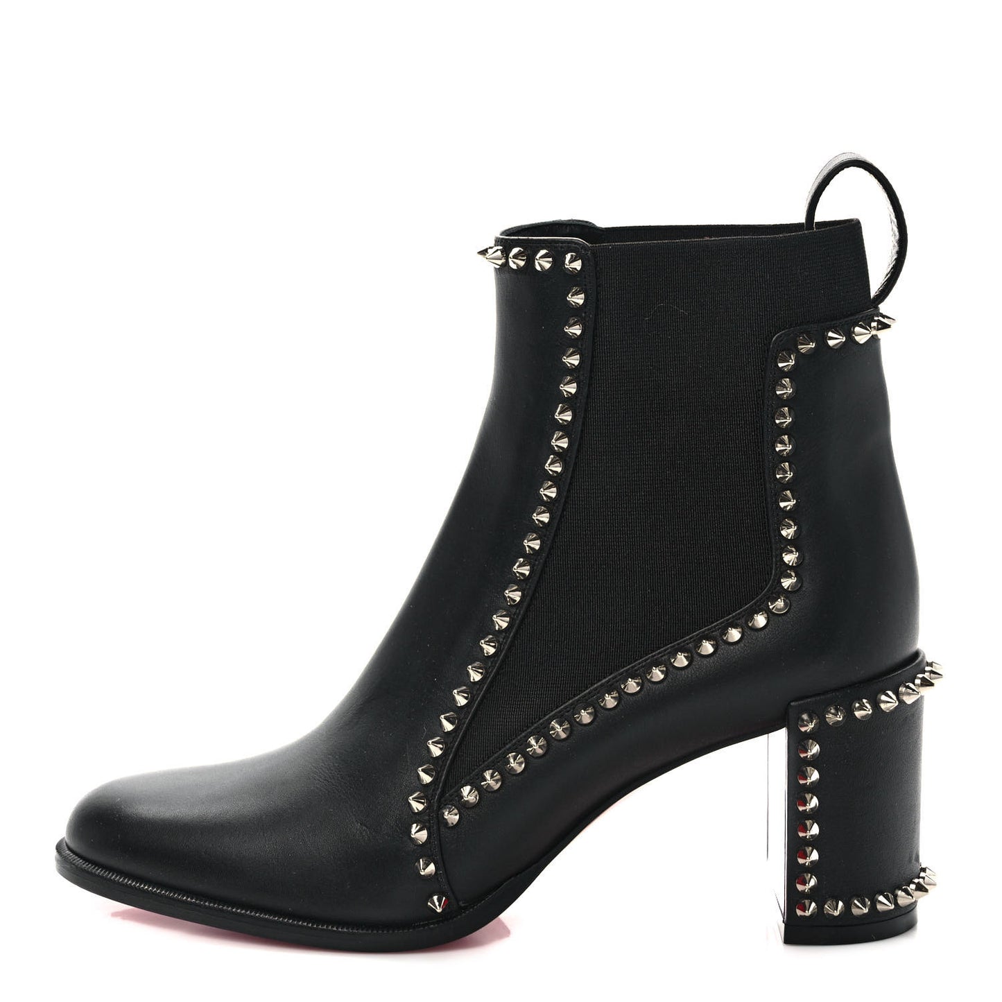 Calfskin Spikes Chelsea Outline Boots 37.5 Black