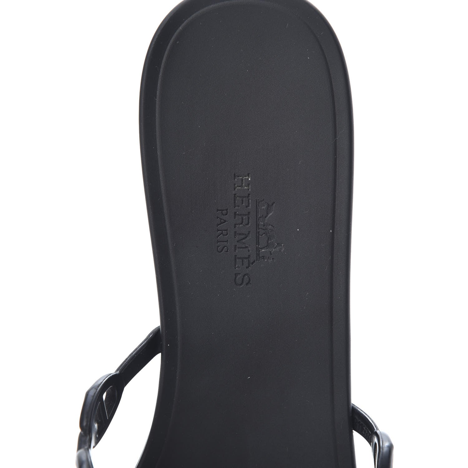 Hermes Rubber Chaine d'Ancre Rivage Sandals 38 Black 7 of 13