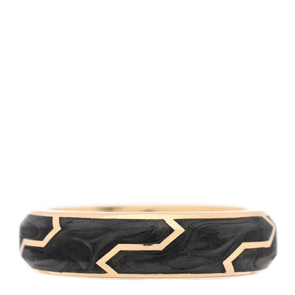 David Yurman 18K Yellow Gold 6mm Forged Carbon Band Ring 53 6.5 3 of 5