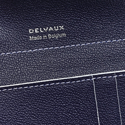 Delvaux Grained Rodeo Calfskin Brillant Compact Wallet Navy 7 of 7