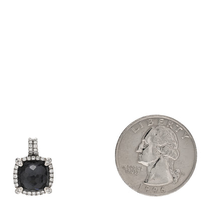 David Yurman Sterling Silver Diamond Black Orchid 9mm Chatelaine Pendant 2 of 3
