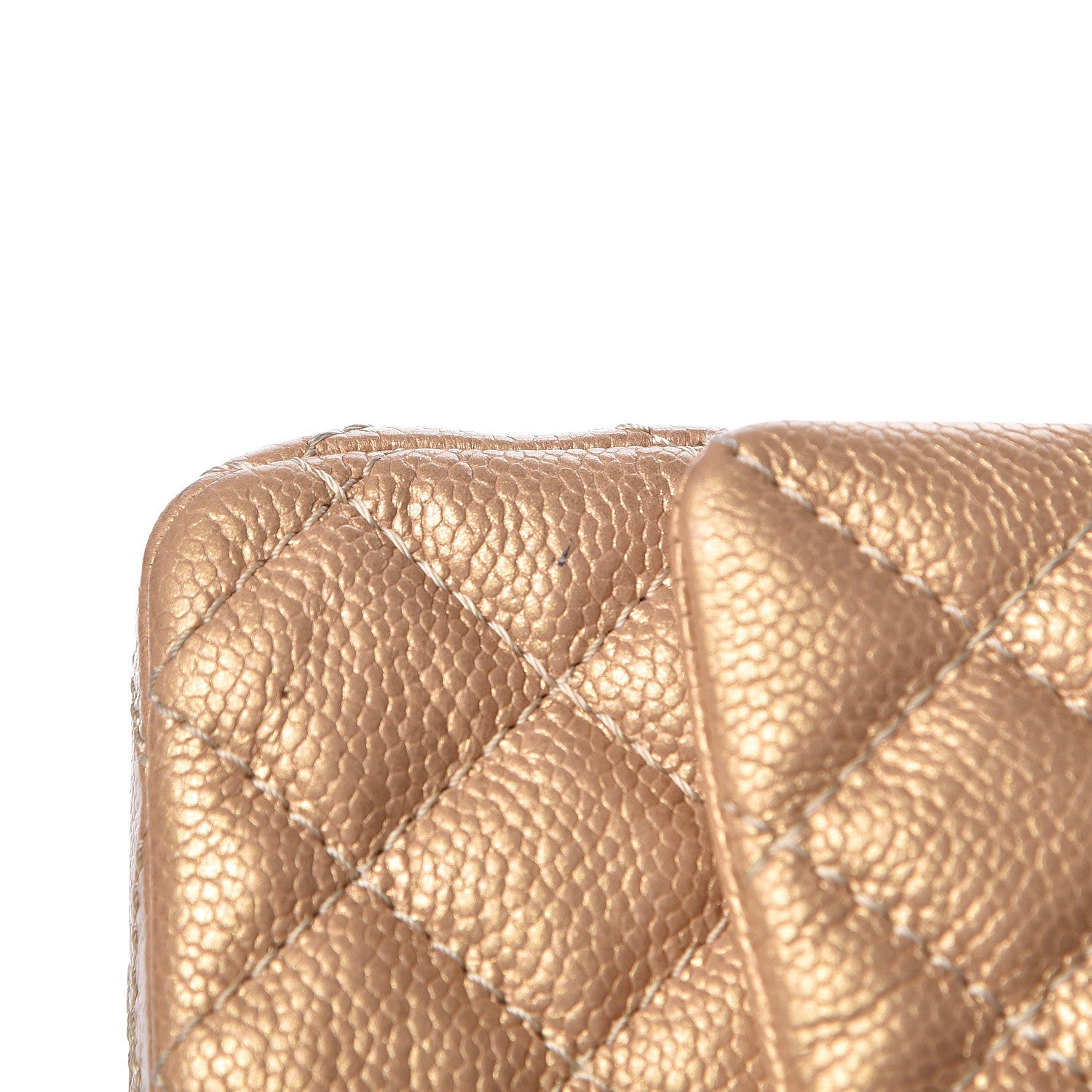 Chanel Metallic Caviar Quilted Mini Rectangular Flap Bronze 12 of 12