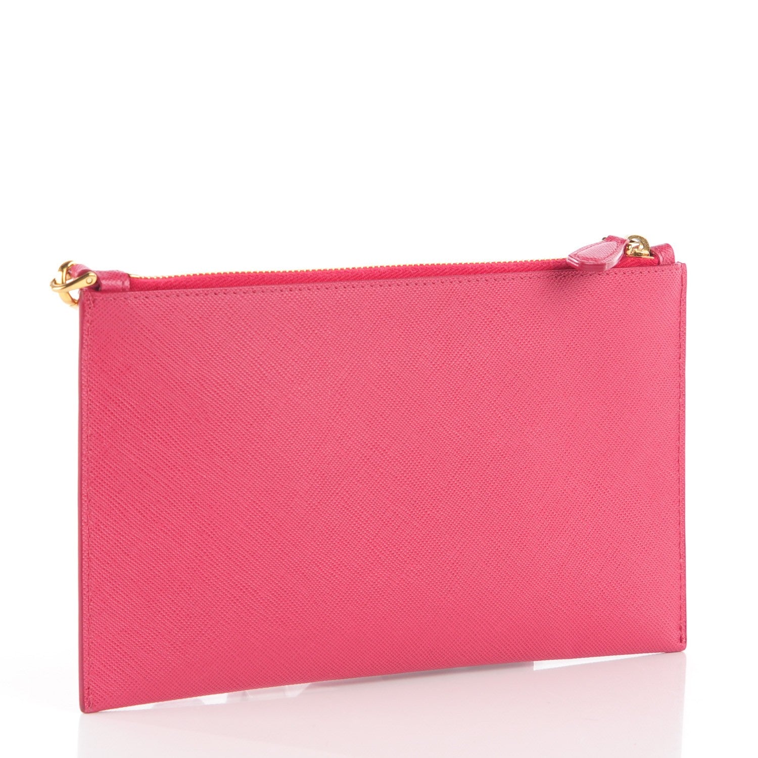 Prada Saffiano Flat Zip Wristlet Peonia 3 of 9