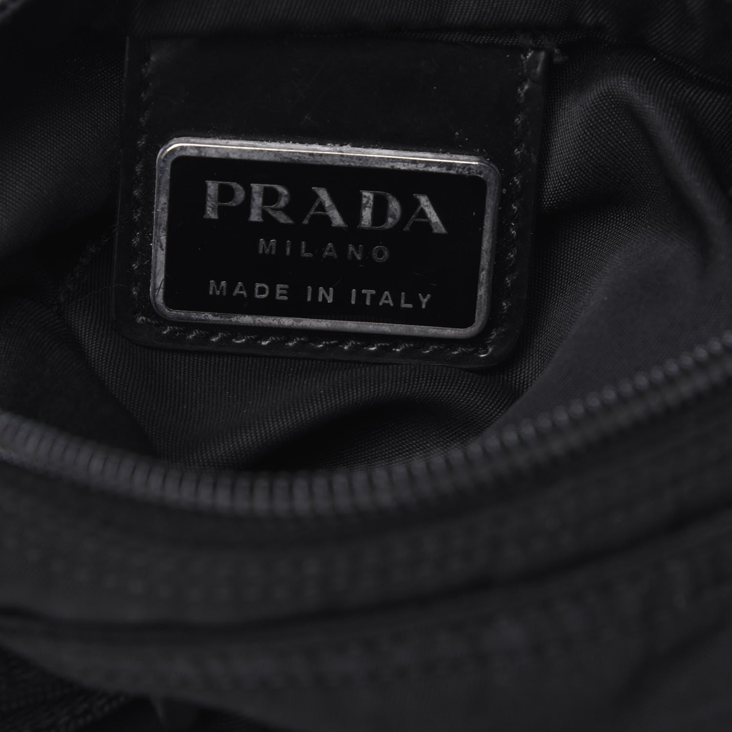 Prada Tessuto Nylon Saffiano Flat Messenger Bag Black 6 of 13
