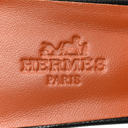Hermes Goatskin Candy Sandals 37.5 Black 7 of 9
