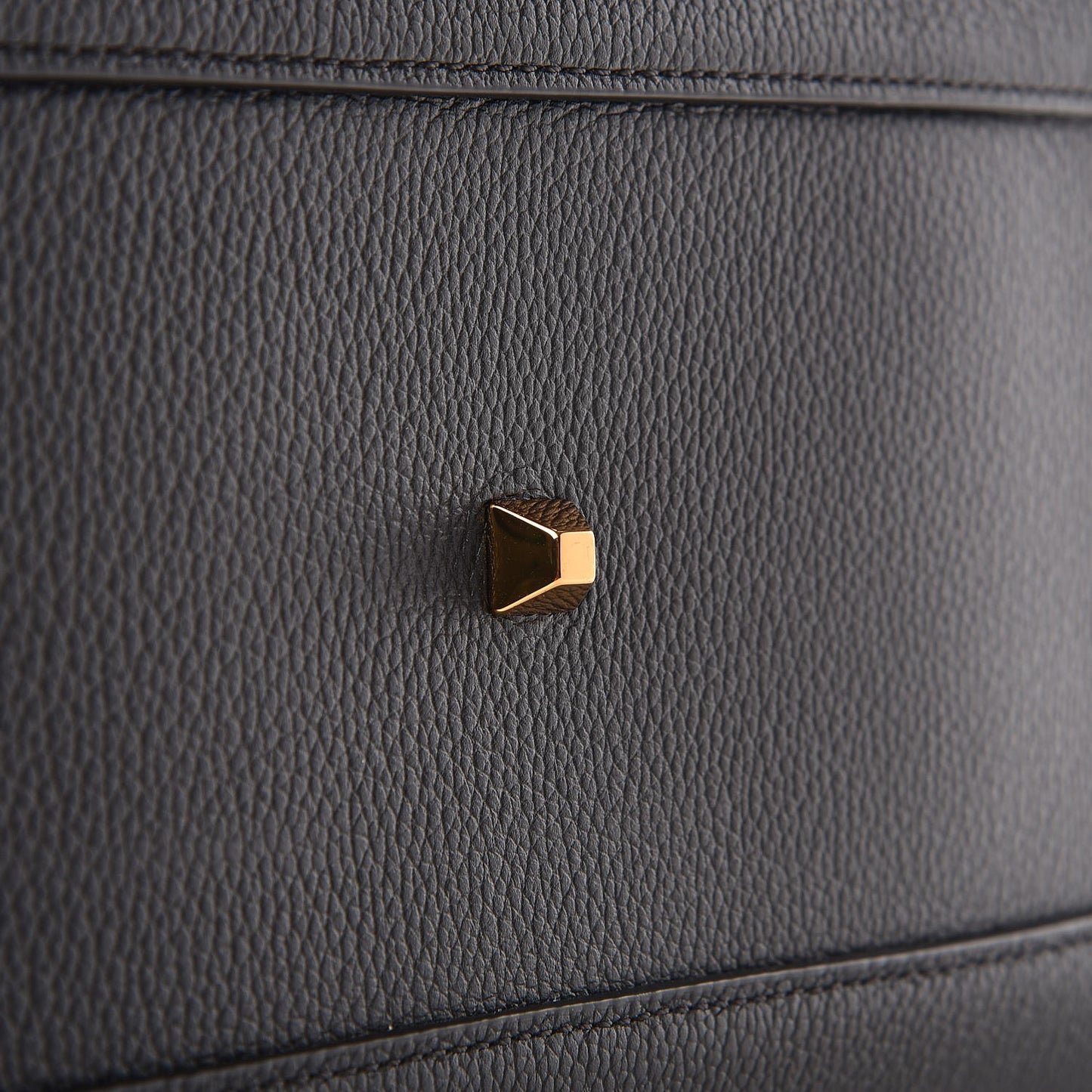 Grained Calfskin Large Milla Tote Black