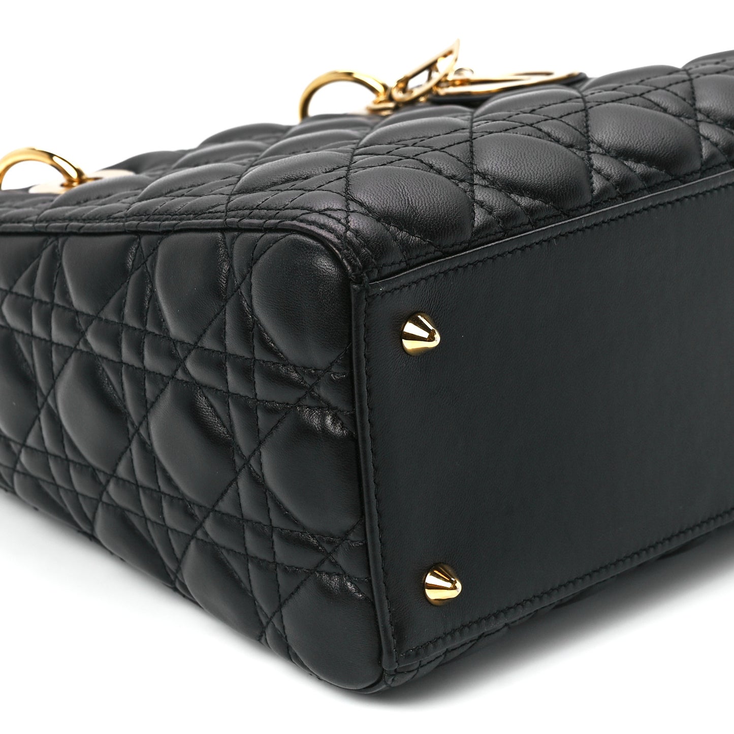Lambskin Cannage Medium Lady Dior Black