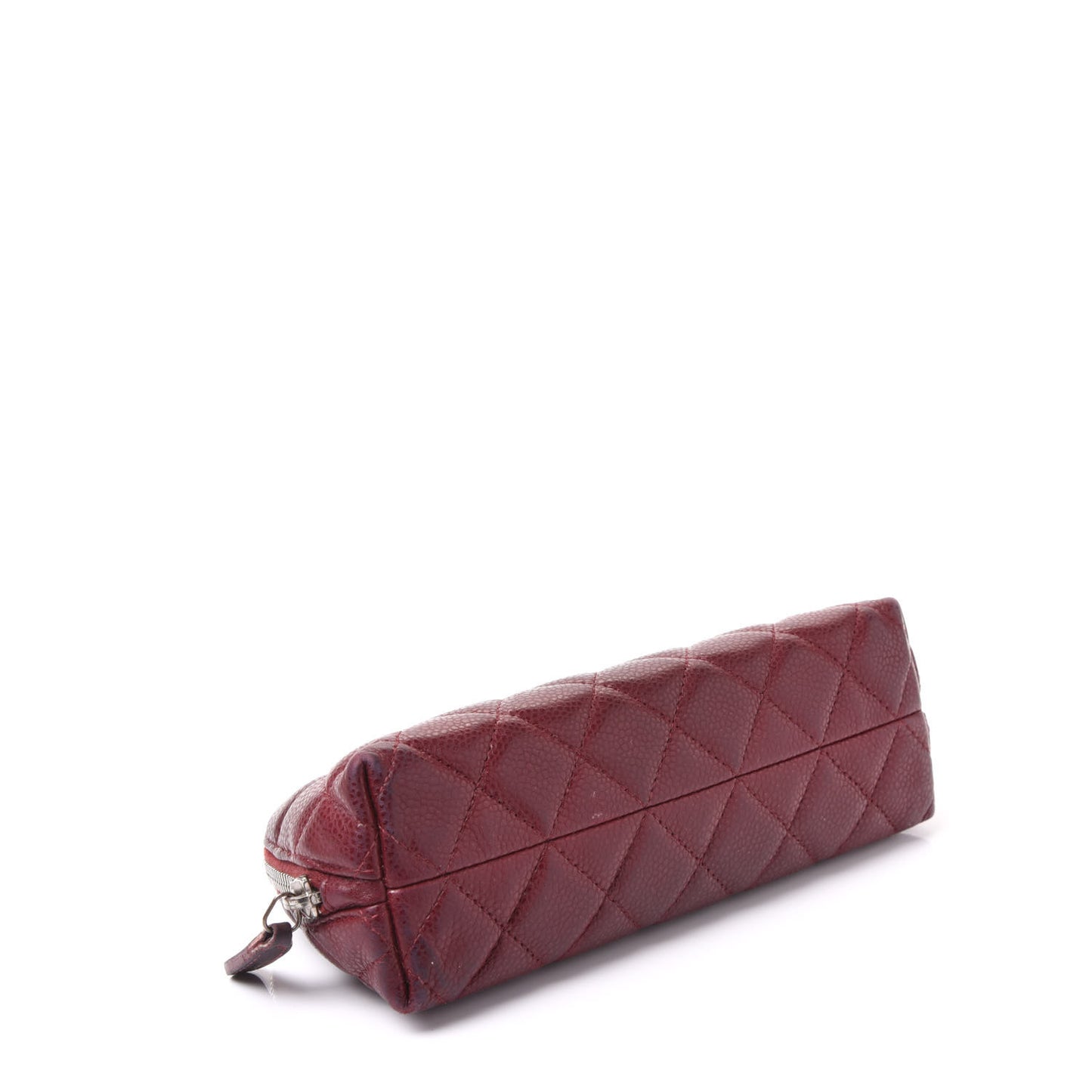 Caviar Quilted Cosmetic Case Burgundy