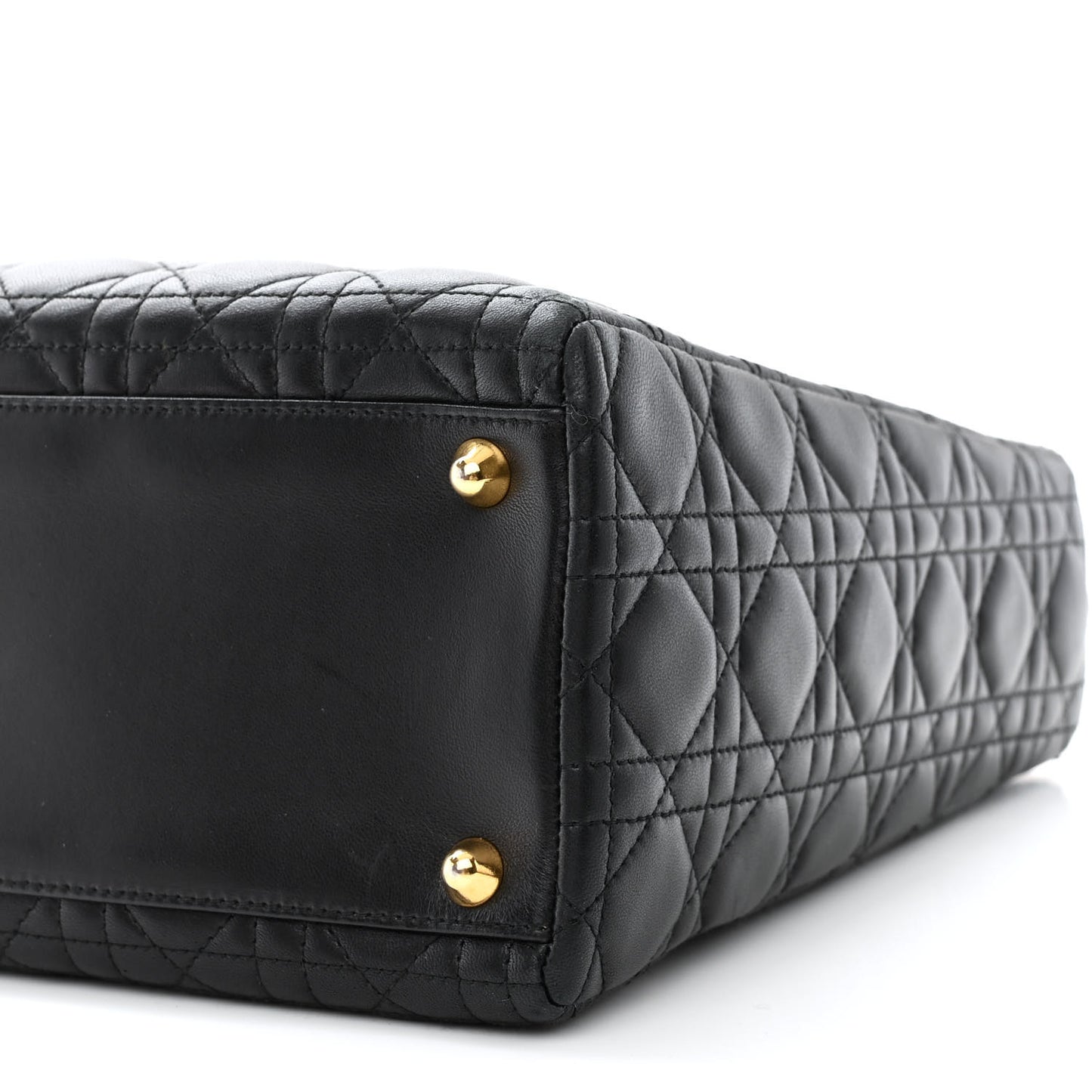 Lambskin Cannage Large Lady Dior Black