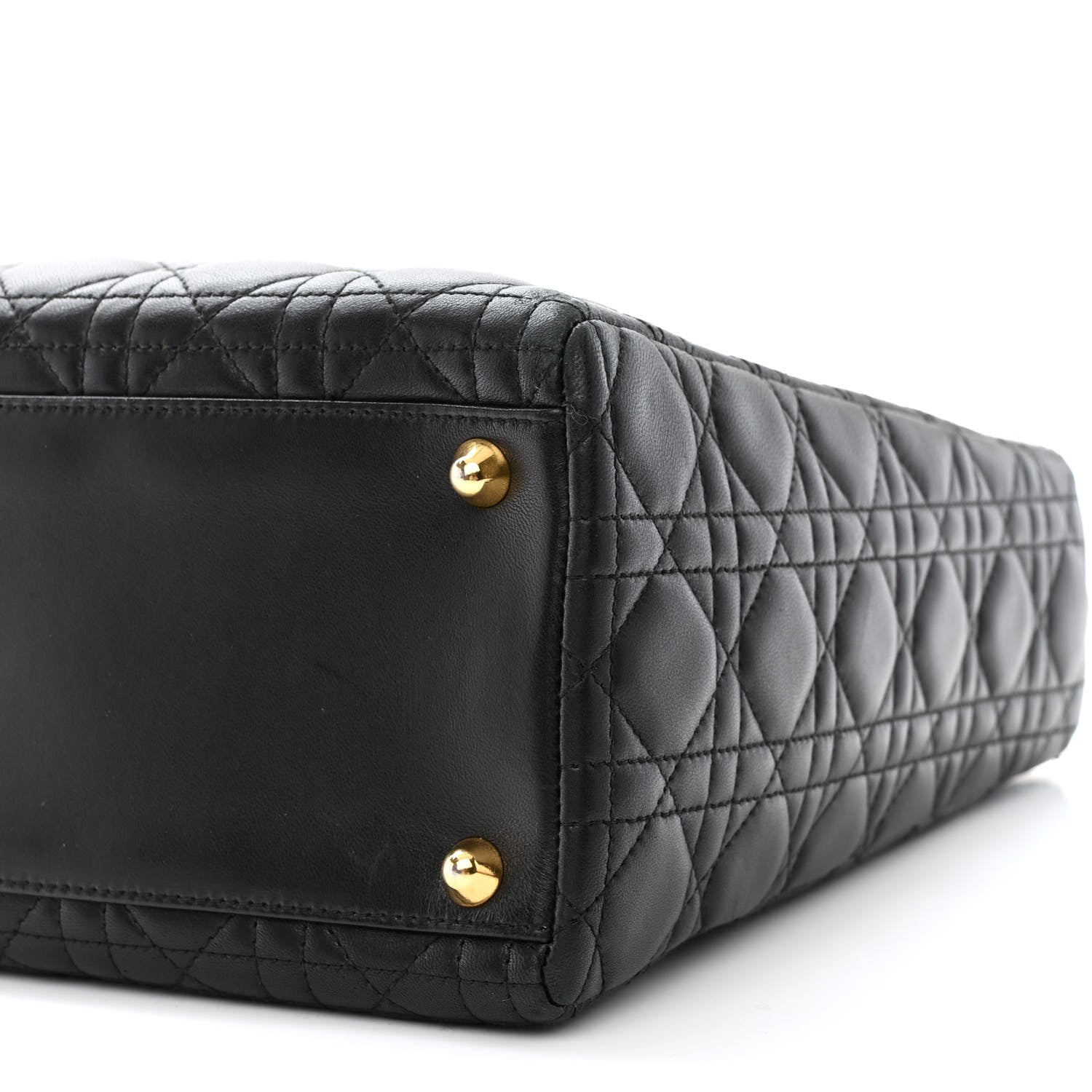 Christian Dior Lambskin Cannage Large Lady Dior Black 10 of 11