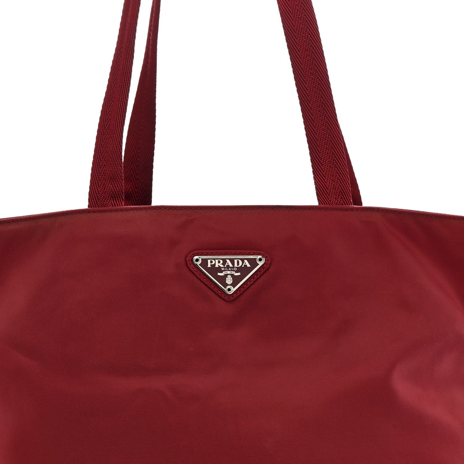 Prada Nylon Zip Tote Bag Granato 10 of 16
