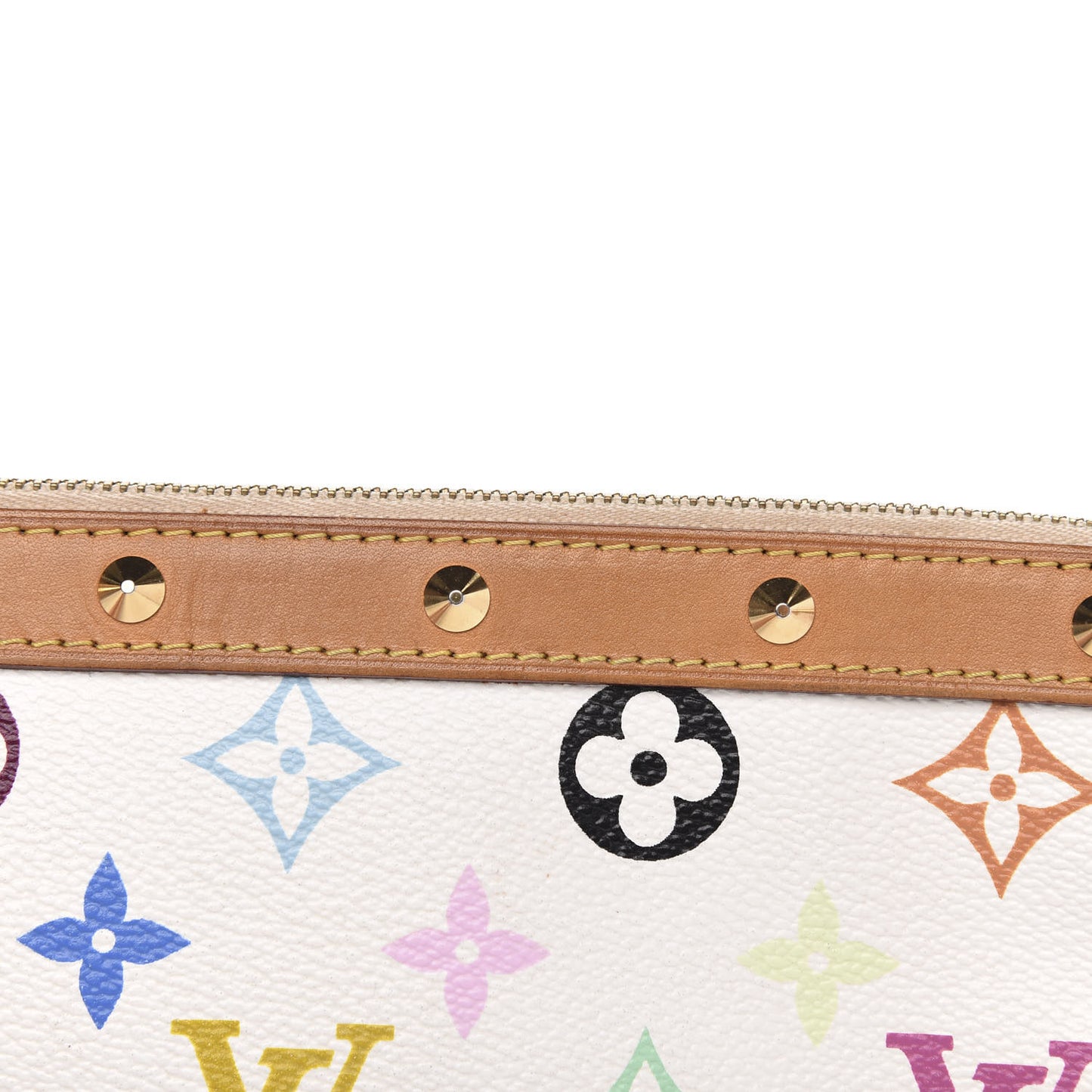 Monogram Multicolor Pochette Accessories White