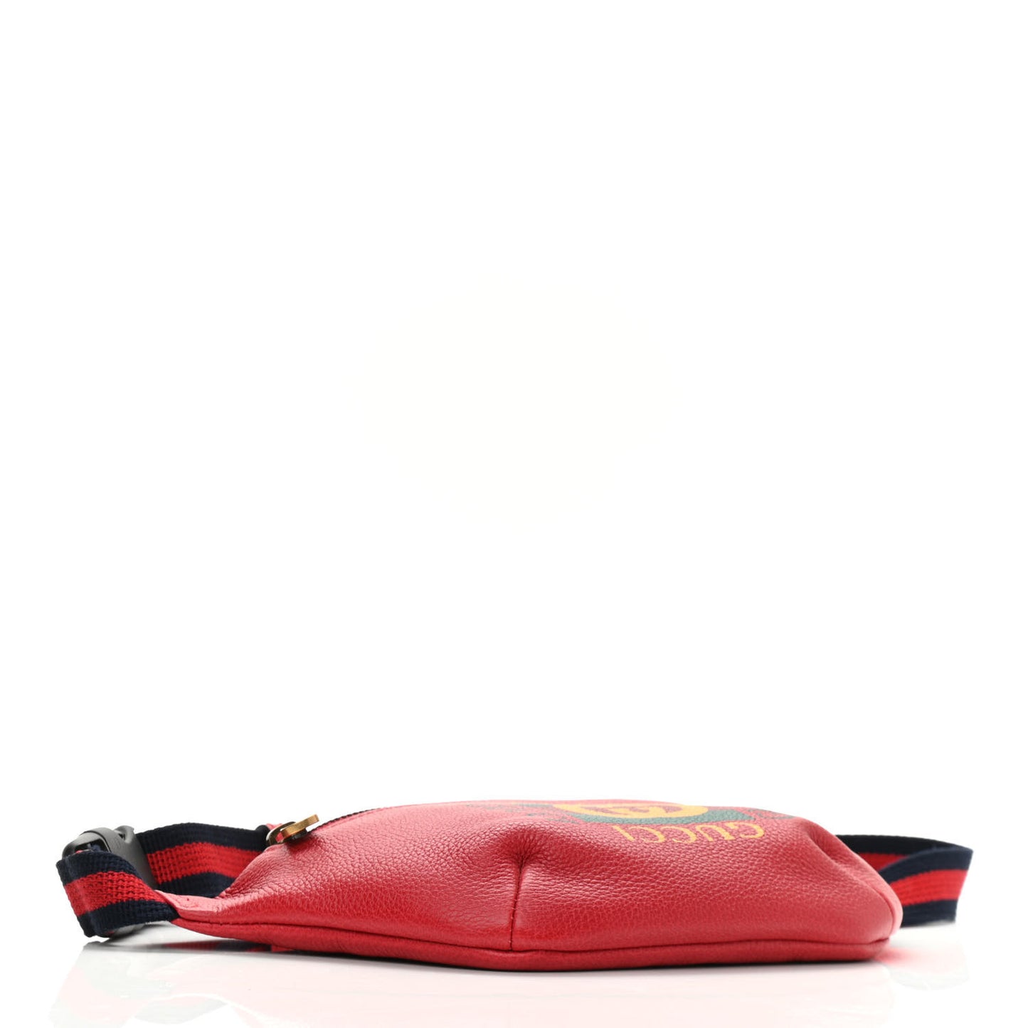 Grained Calfskin Small Logo Belt Bag Hibiscus Red