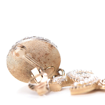 Chanel Pearl CC Drop Clip On Earrings Gold 6 of 6