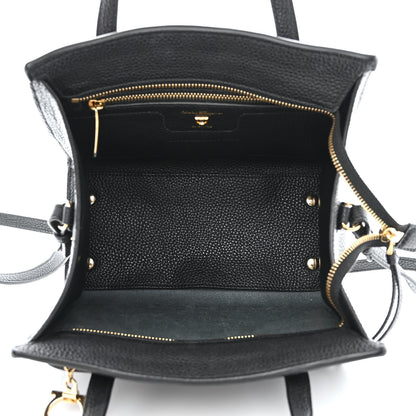 Salvatore Ferragamo Hammered Calfskin Double Handle Small Amy Tote Black 5 of 10