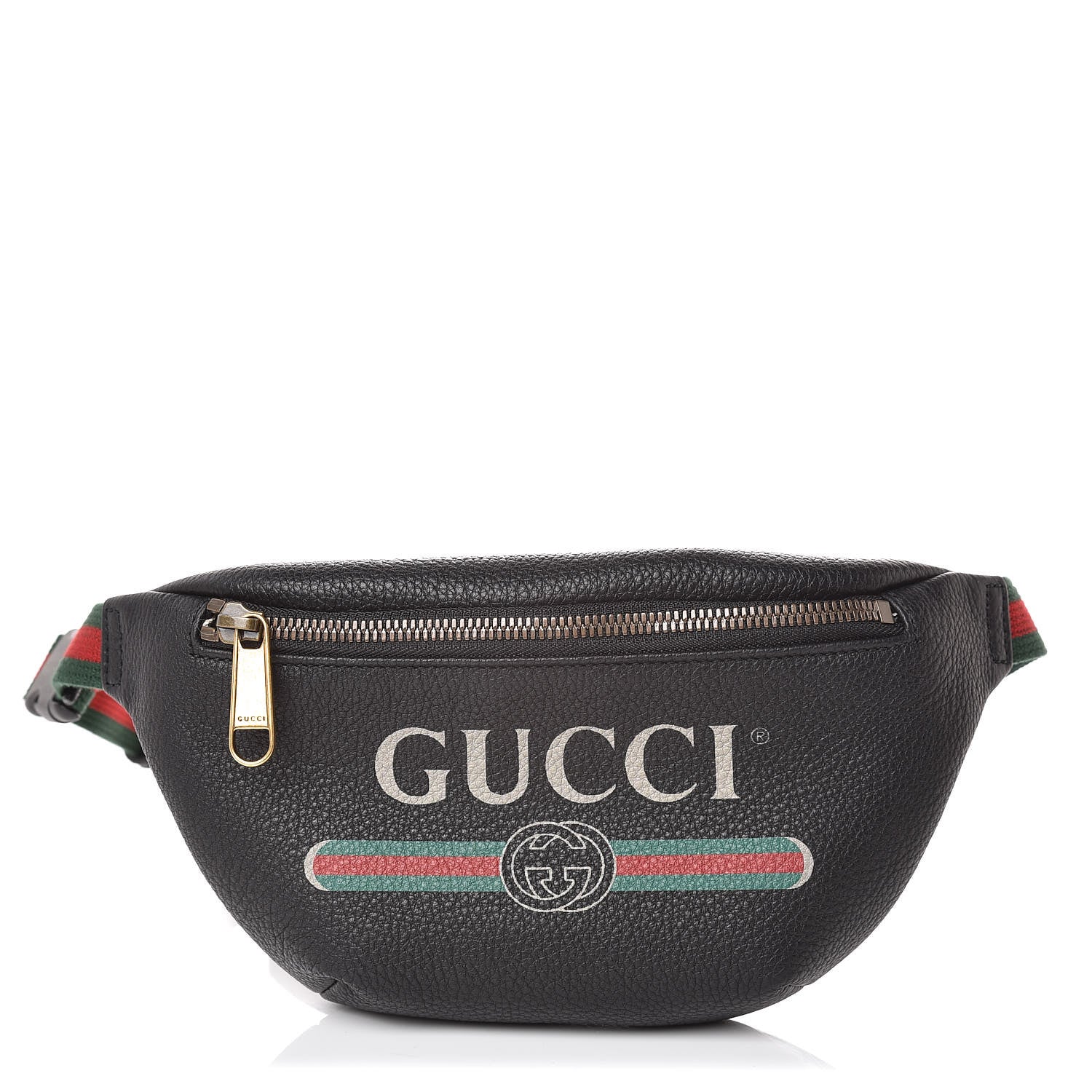 Gucci Grained Calfskin Small Logo Belt Bag Black 1 of 8