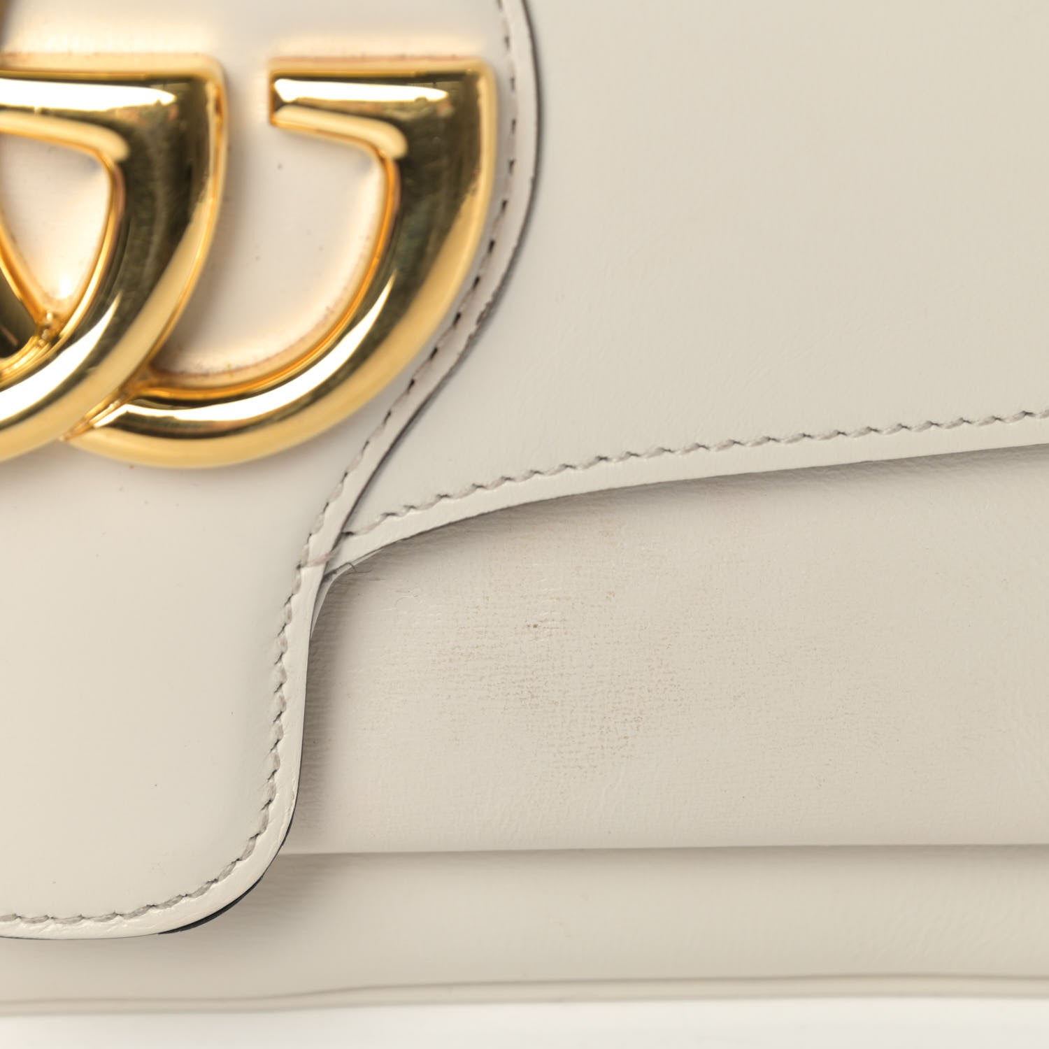 Gucci Calfskin Small Arli Flap Shoulder Bag Mystic White 8 of 8