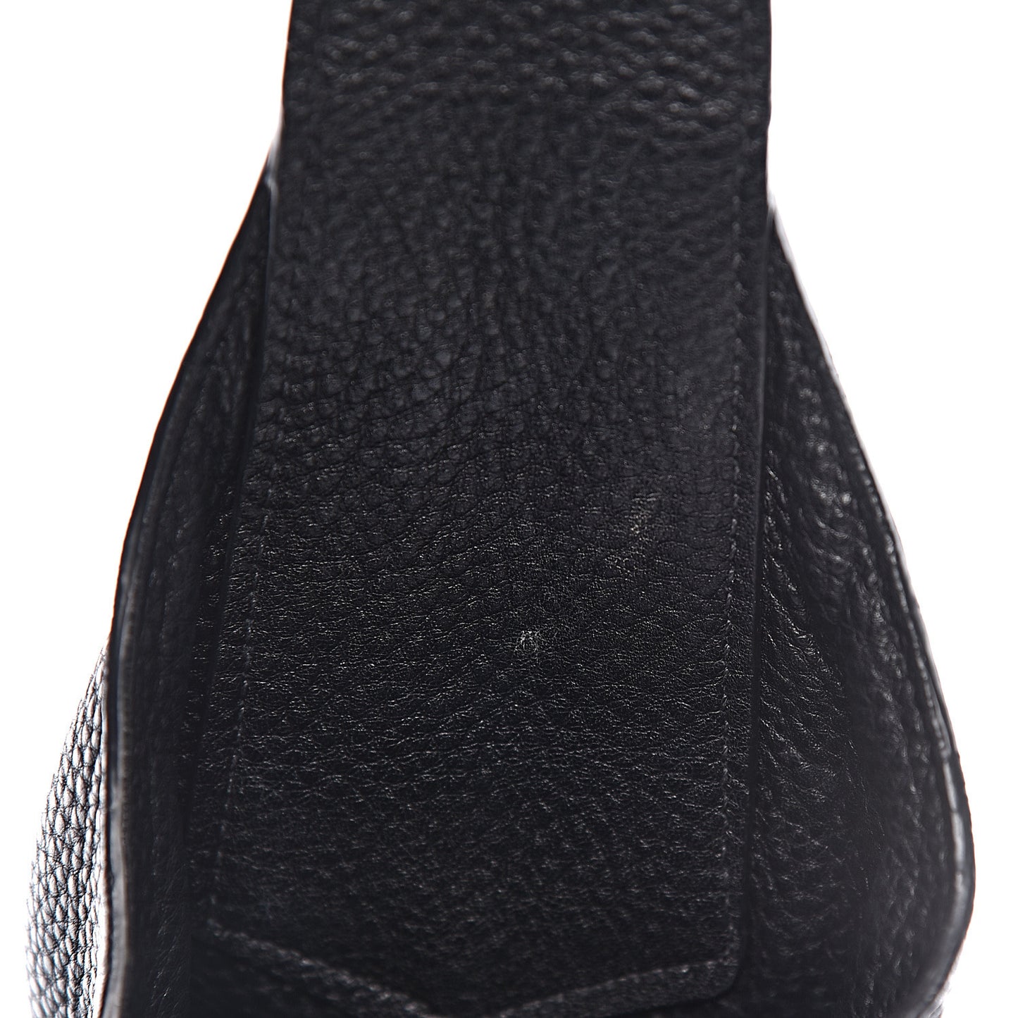 Vitello Daino Embossed Logo Hobo Black