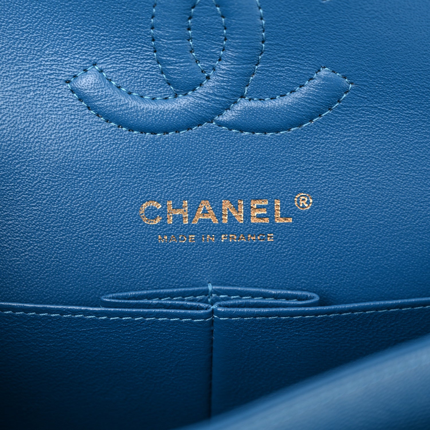 Chanel Caviar Quilted Small Double Flap Blue 6 of 11