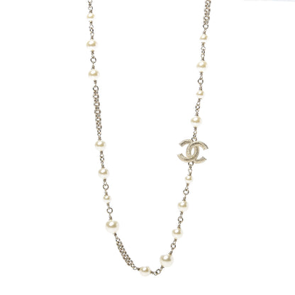 Chanel Pearl CC Long Necklace Gold 2 of 5