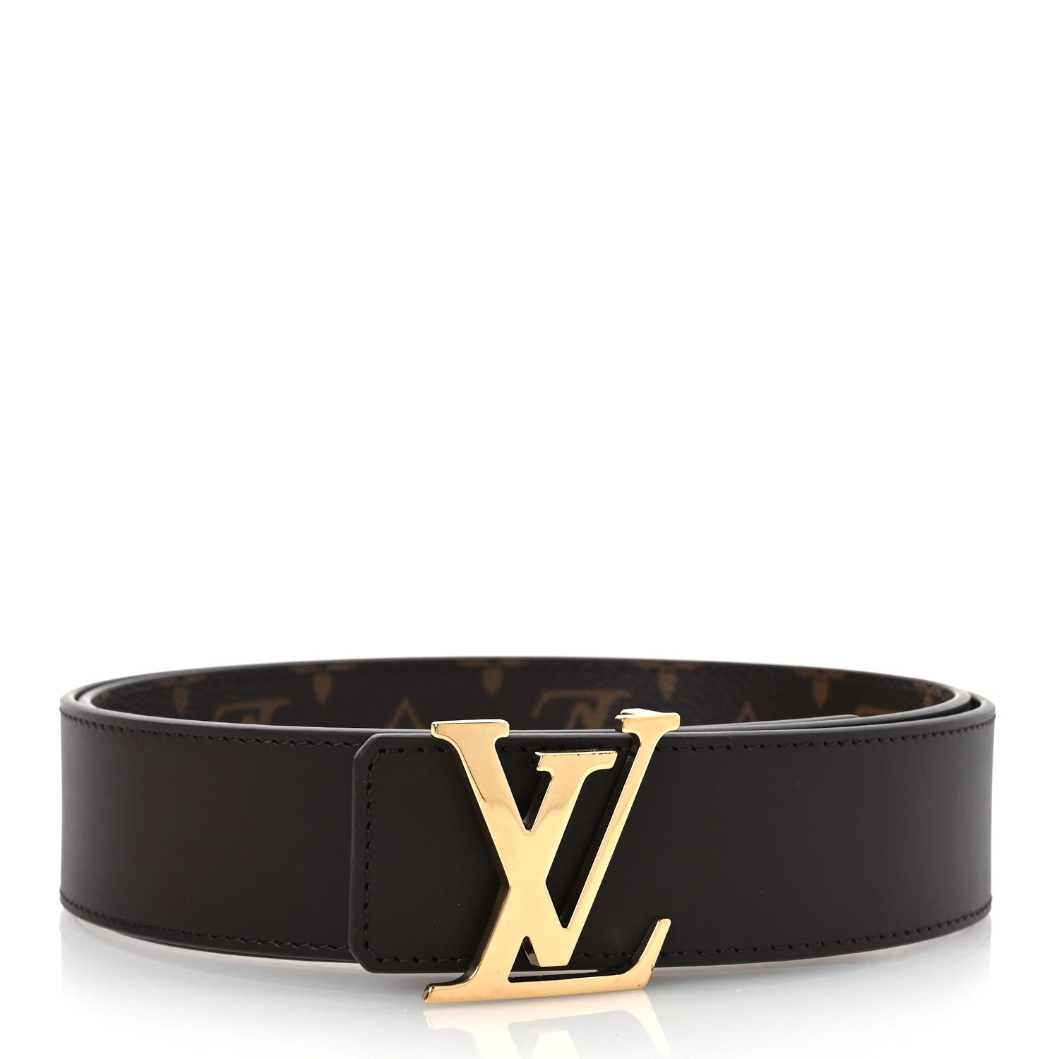 Louis Vuitton Calfskin Monogram 40mm LV Initiales Reversible Belt 100 40 Brown 2 of 8