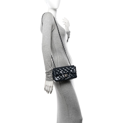 Chanel Patent Calfskin Quilted Mini Rectangular Flap Navy Blue 2 of 11