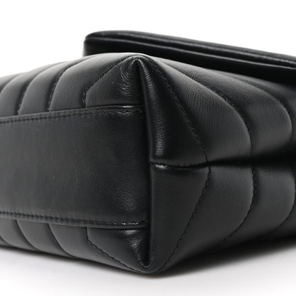 Saint Laurent Calfskin Y Quilted Monogram Toy Loulou Crossbody Bag Black 10 of 10