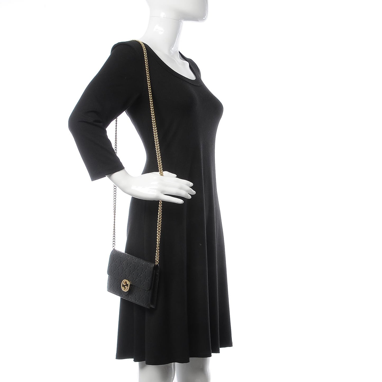 Guccissima Icon Chain Wallet Black
