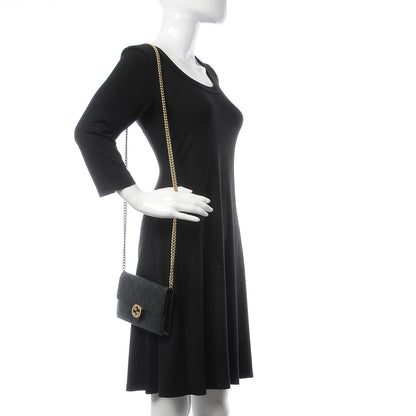 Gucci Guccissima Icon Chain Wallet Black 2 of 9