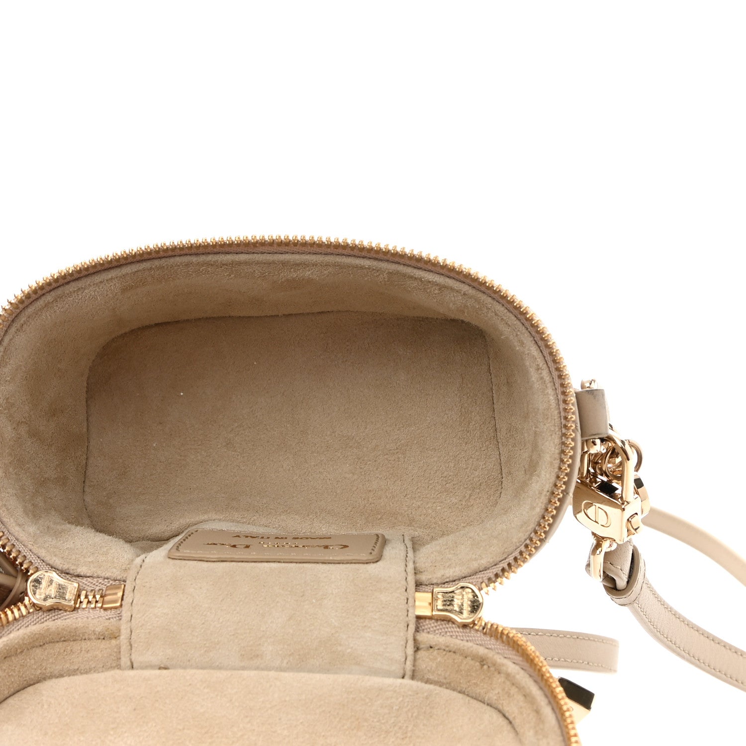 Christian Dior Lambskin Cannage Micro Lady Dior Vanity Case Beige 5 of 11