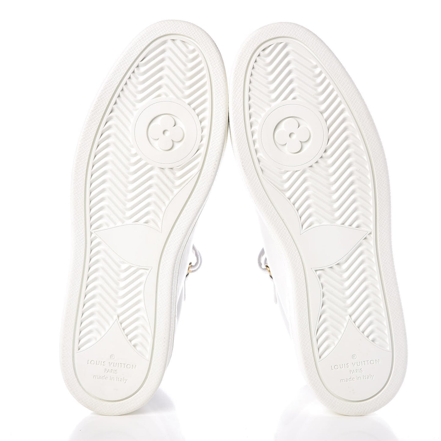 Calfskin Reverse Monogram Boombox High Top Sneakers 37.5 White