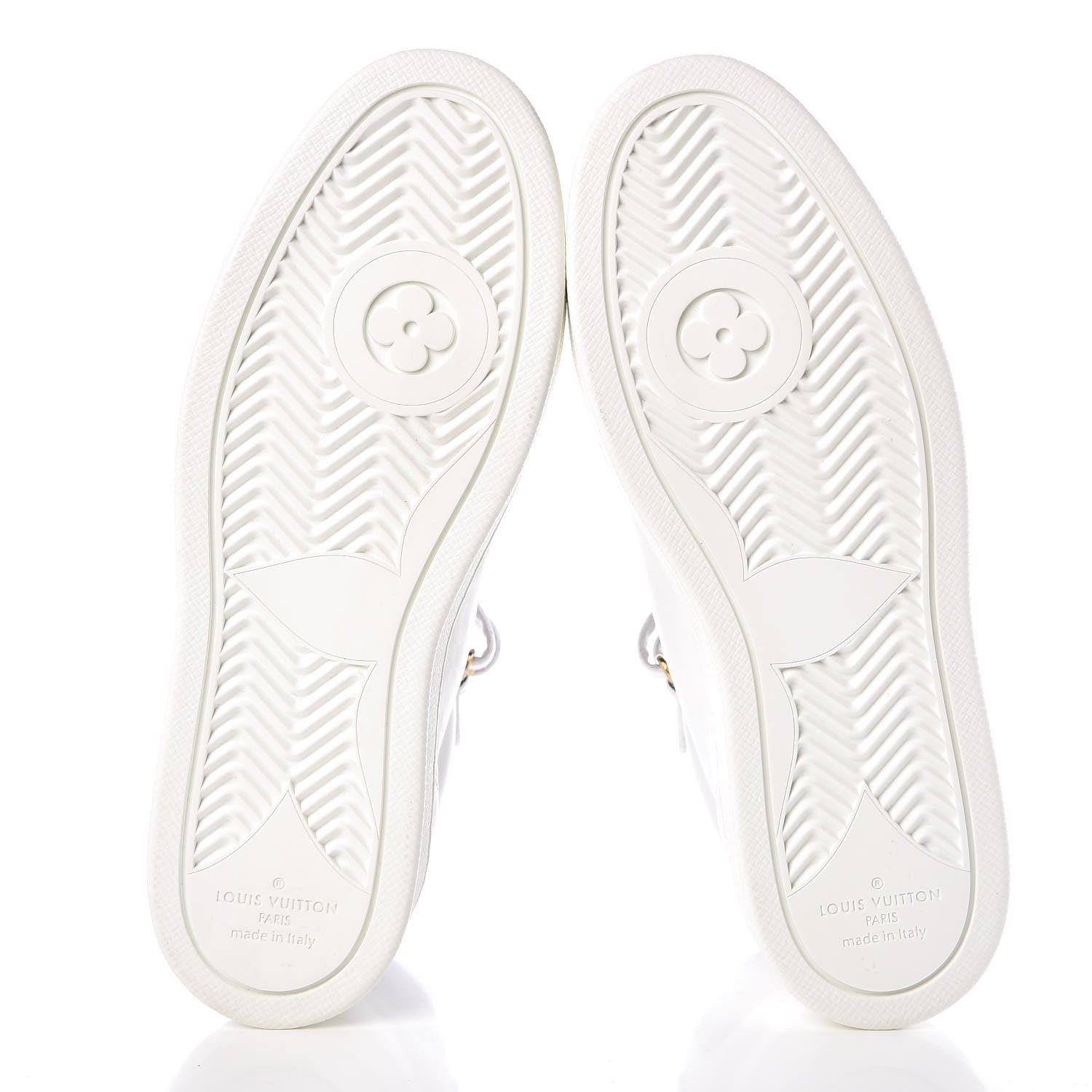 Louis Vuitton Calfskin Reverse Monogram Boombox High Top Sneakers 37.5 White 5 of 10