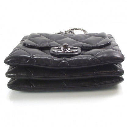 Chanel Lambskin Quilted 3 Flap Black 4 of 11