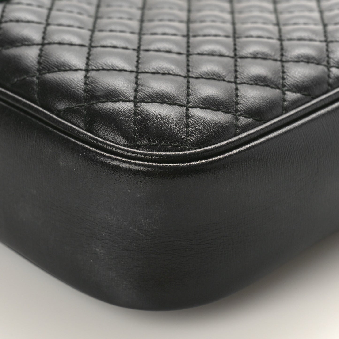 Calfskin Web Trapuntata Small GG Shoulder Bag Black