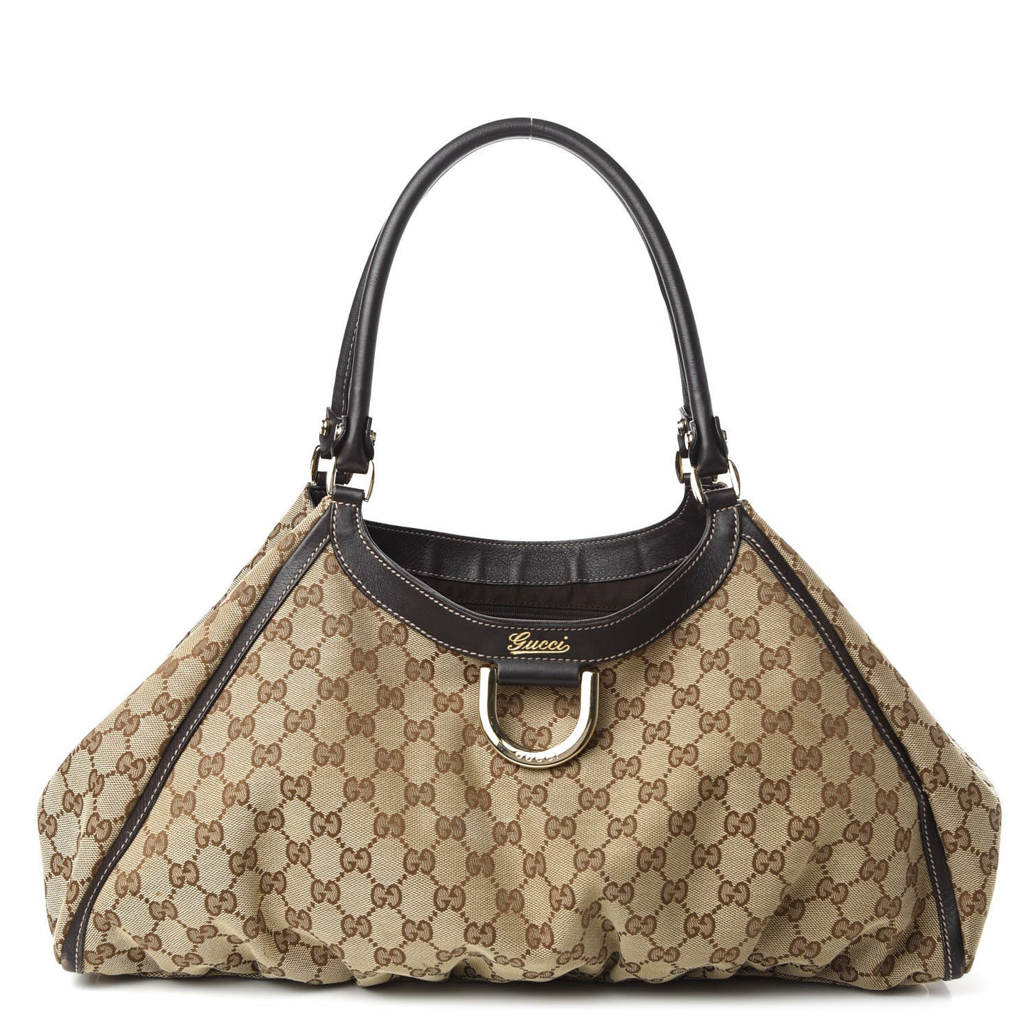 Monogram Large D Ring Hobo Dark Brown