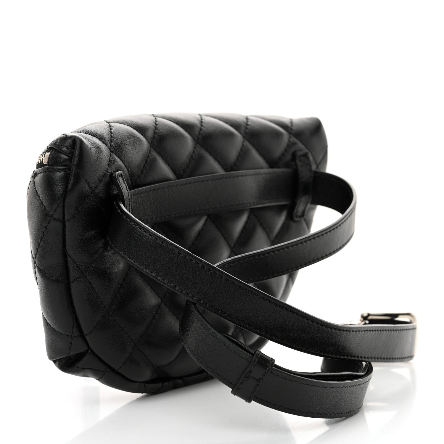Chanel Calfskin Quilted Waist Belt Bag Black 3 of 11