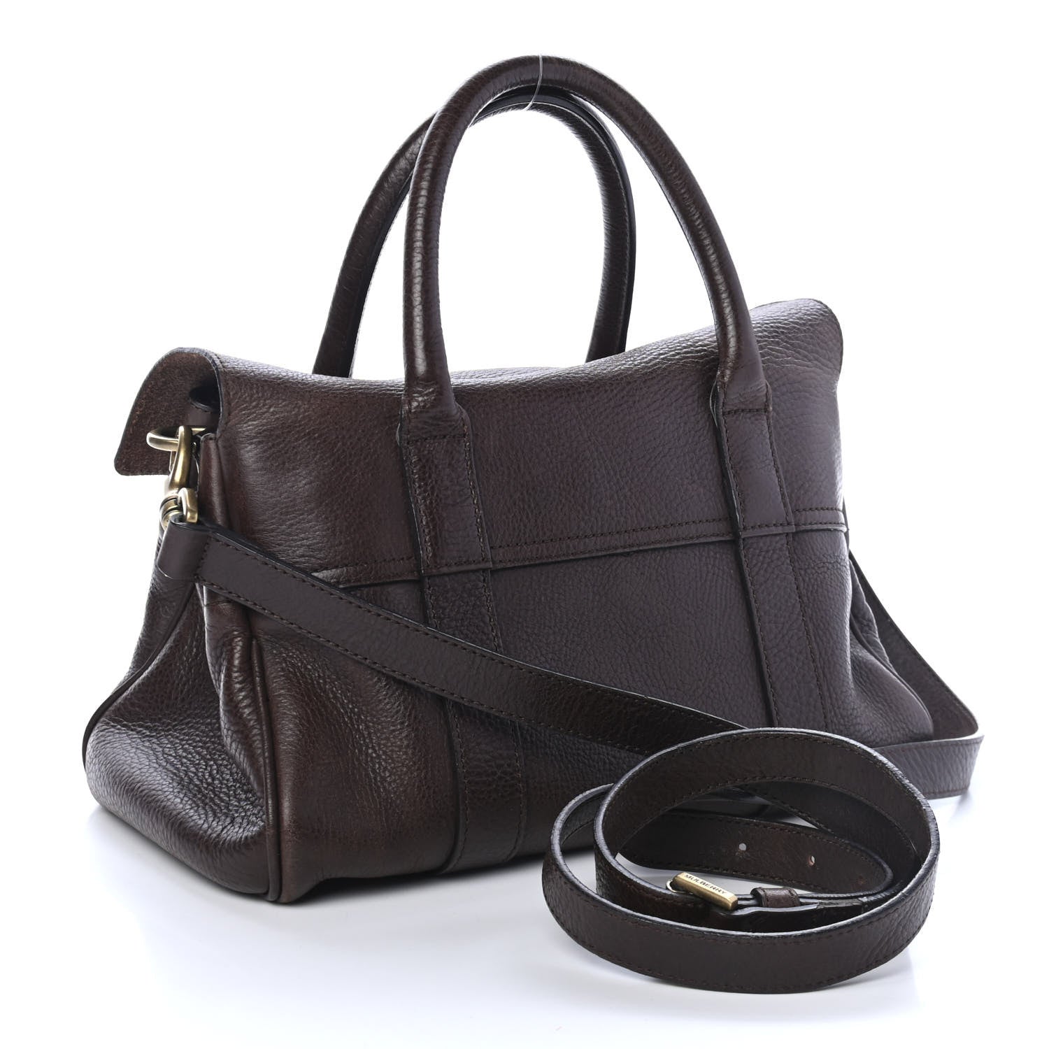 Mulberry Soft Grain Calfskin Small Bayswater Chocolate 2 of 4