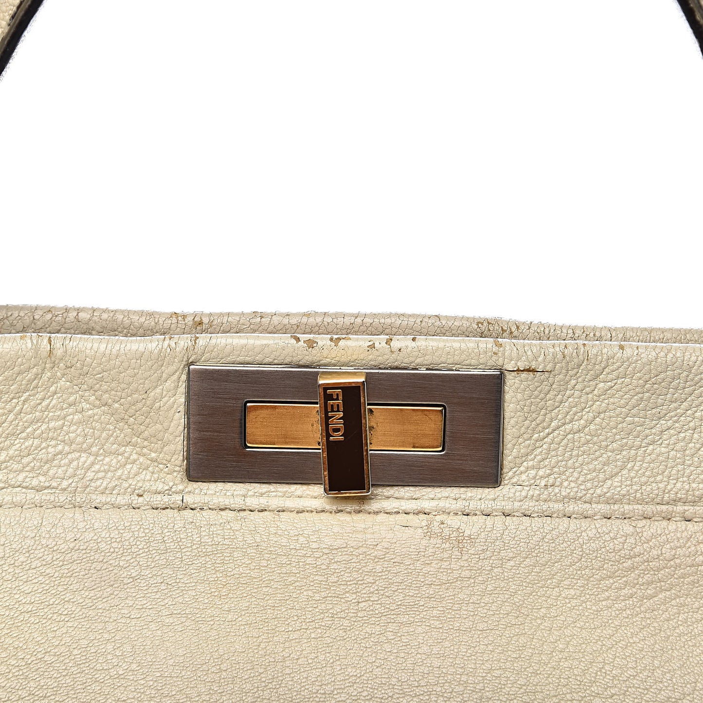 Goatskin Stingray Large Peekaboo Iconic Satchel White Pink