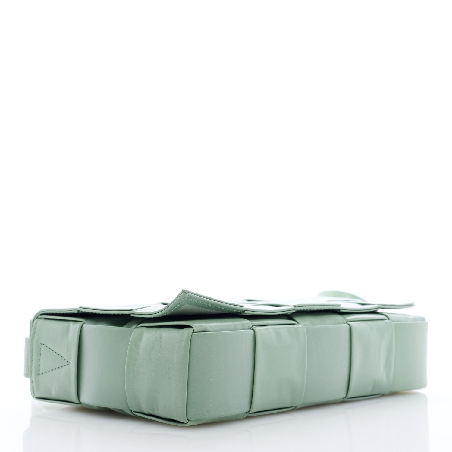 Bottega Veneta Paper Calfskin Maxi Intreccio Cassette Crossbody Bag Sage 4 of 8