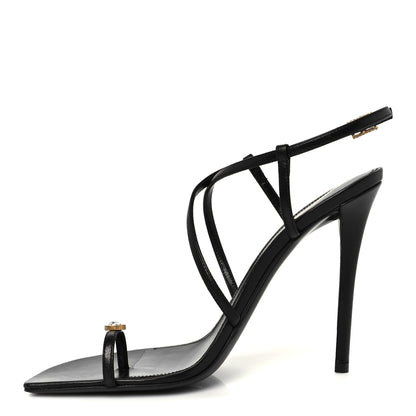 Saint Laurent Kid Egado Date 110 Sandals 38 Black 1 of 9