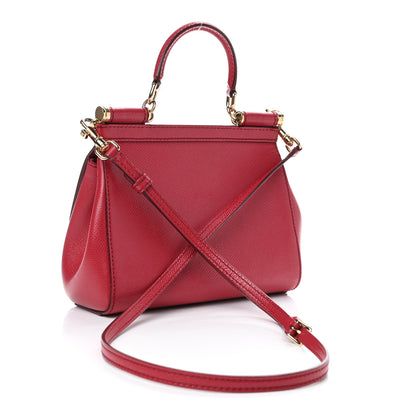 Dolce & Gabbana Dauphine Mini Miss Sicily Satchel Dark Red 2 of 4