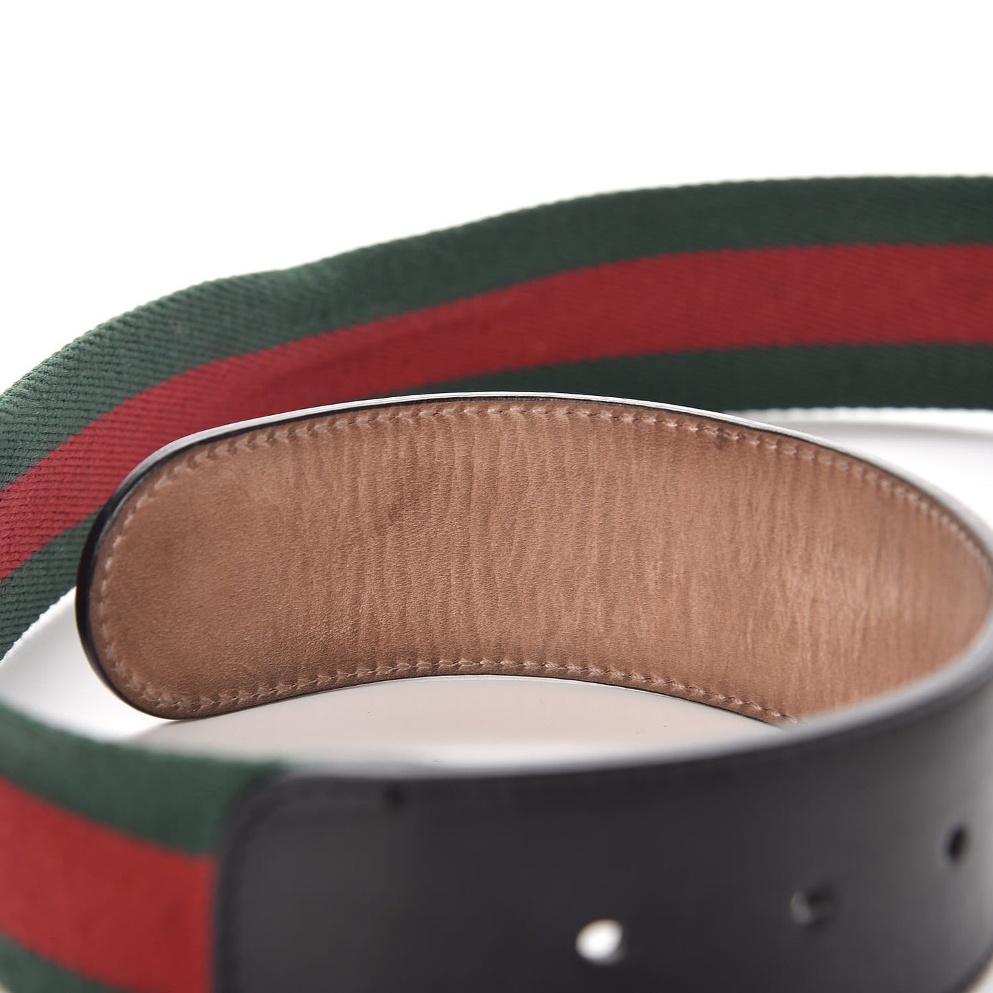 Nylon Calfskin Double G Web 40mm Belt 75 30 Green Red Black