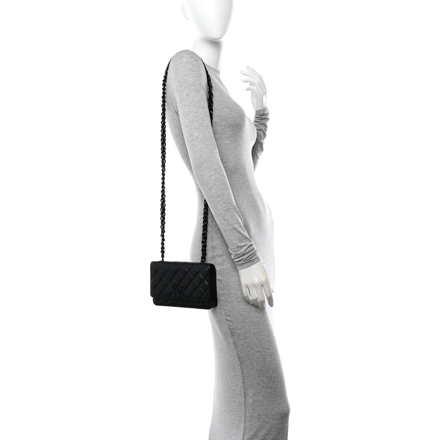 Chanel Caviar Quilted My Everything Wallet On Chain WOC Black 2 of 14