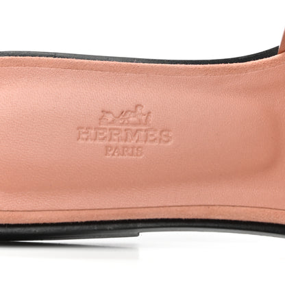 Hermes Suede Goatskin Crystal Oran Sandals 36 Rose Aube Nude 7 of 8