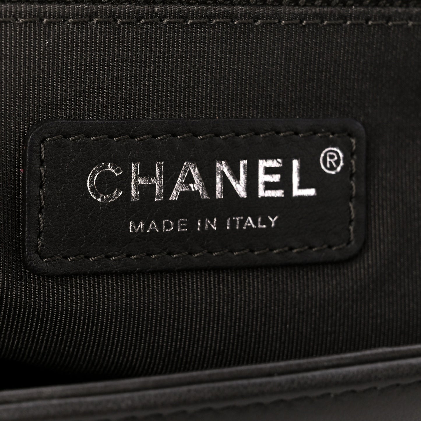 Calfskin Chevron Quilted New Medium Boy Flap Dark Grey