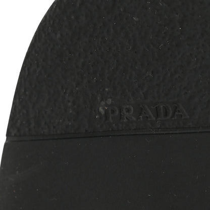 Prada Spazzolato Metal Triangle Logo 50mm Loafers 39.5 Black 10 of 19